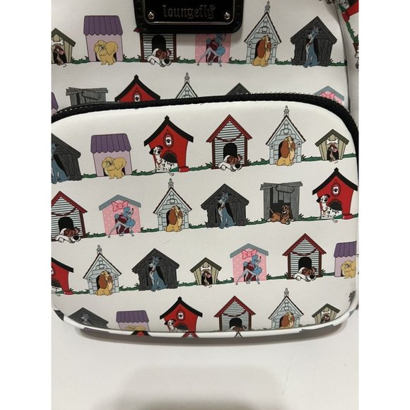 Loungefly Disney Dogs Doghouse Allover Print Mini Backpack Dodger Lady Tramp - Picture 3 of 5